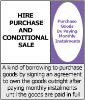 Hire purchase and conditional sale